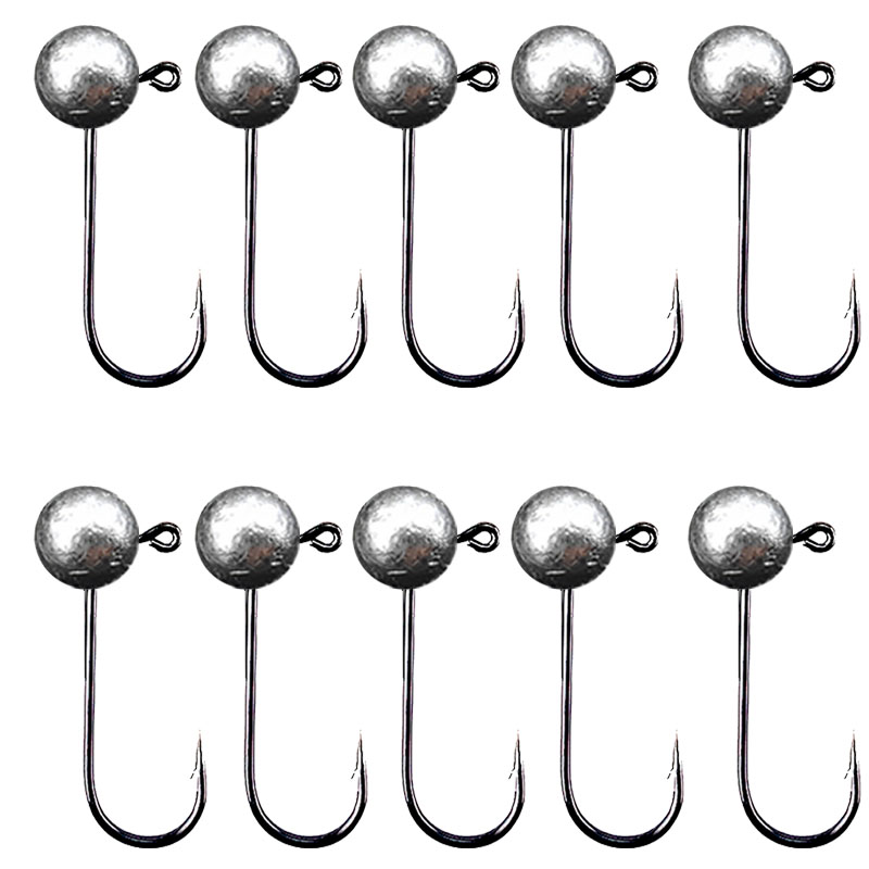 Fishing Hook Offset - 10 قطعة/الوحدة تهزهز رئيس الصيد هوك