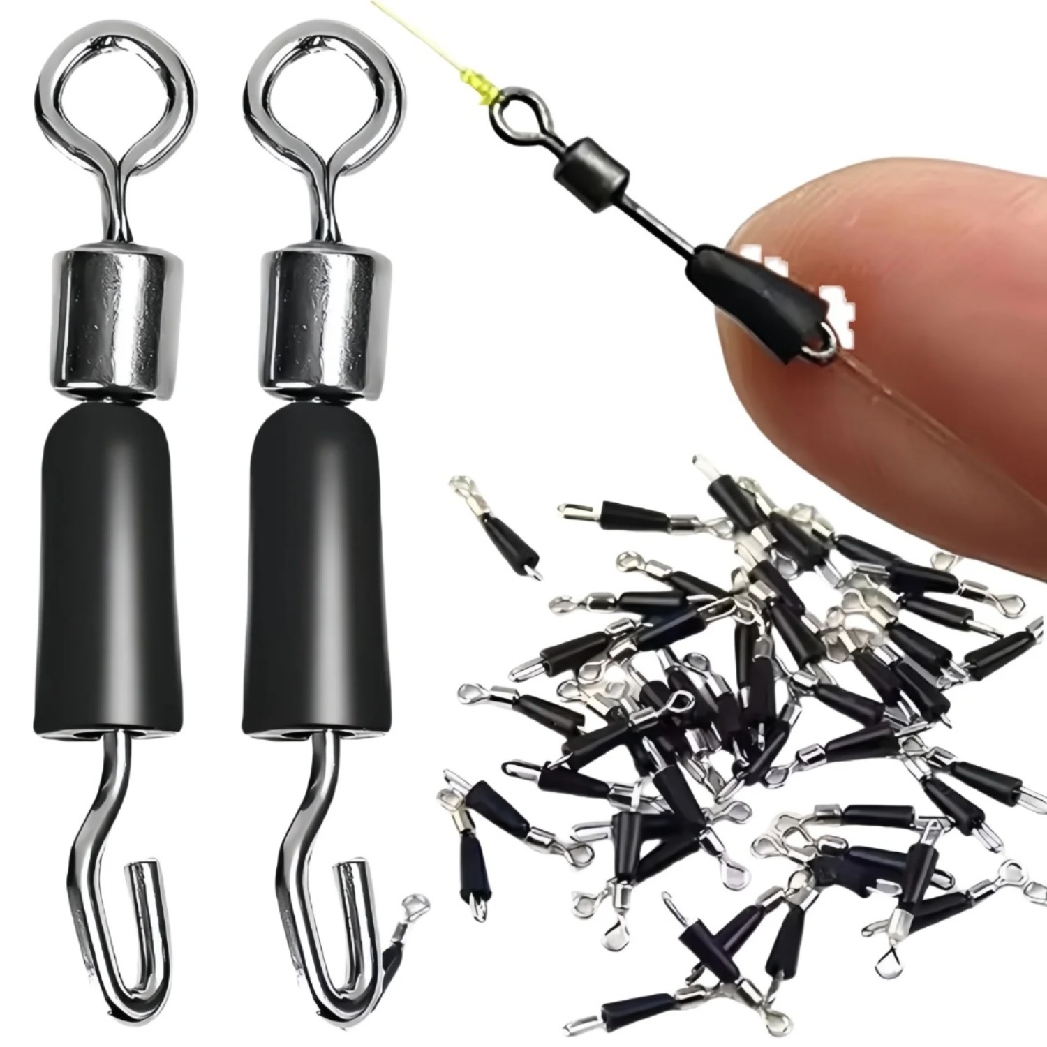 Fishing Hook Jig - 50 قطعة من دوارات تغيير الطعم