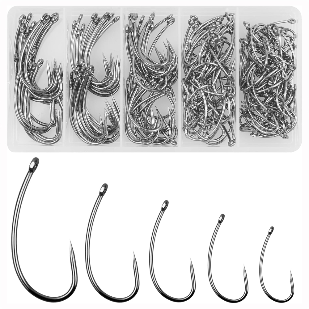 Fishing Hook Barbless - طقم خطافات لصيد الشحناء ، ساق
