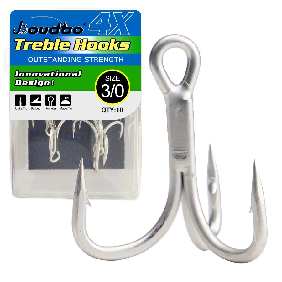 Fishing Hook Offset - خطافات صيد ثلاثية من الفولاذ عالي