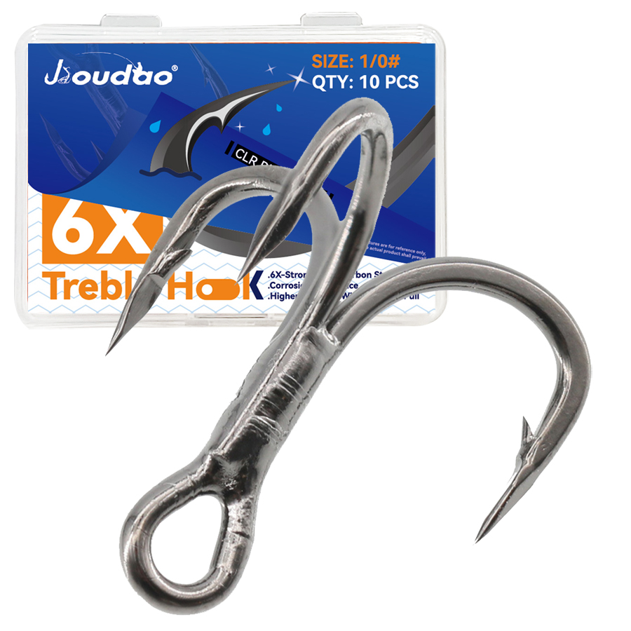 Fishing Hook Offset - 6X خطاف صيد ثلاثي 10 قطع