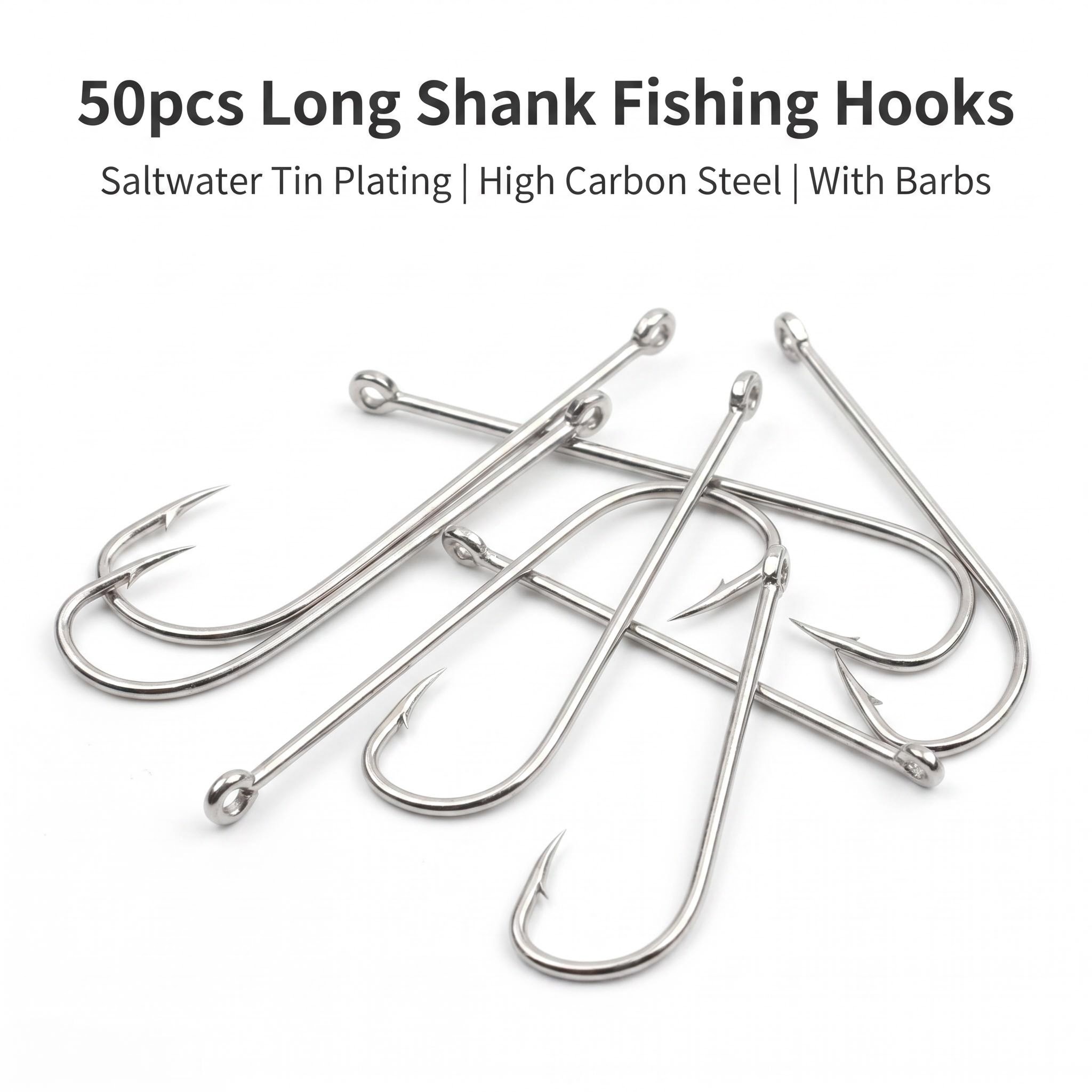 Fishing Hook Circle - 50 قطعة من خطافات الصيد الدائرية
