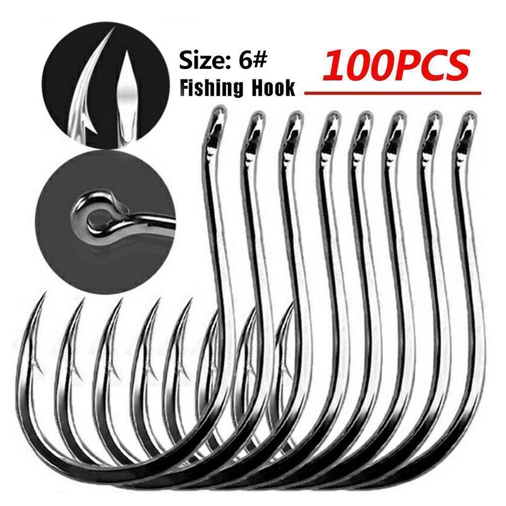 Fishing Hook Circle - 100 قطعة من خطافات الصيد المعلبة،