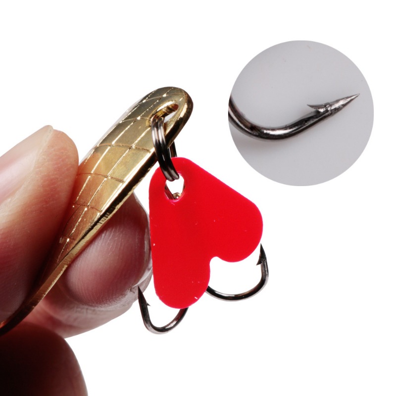 1 قطعة القفز المعدني سبينر ملع - مراجعة Fishing Hook Treble وسعره