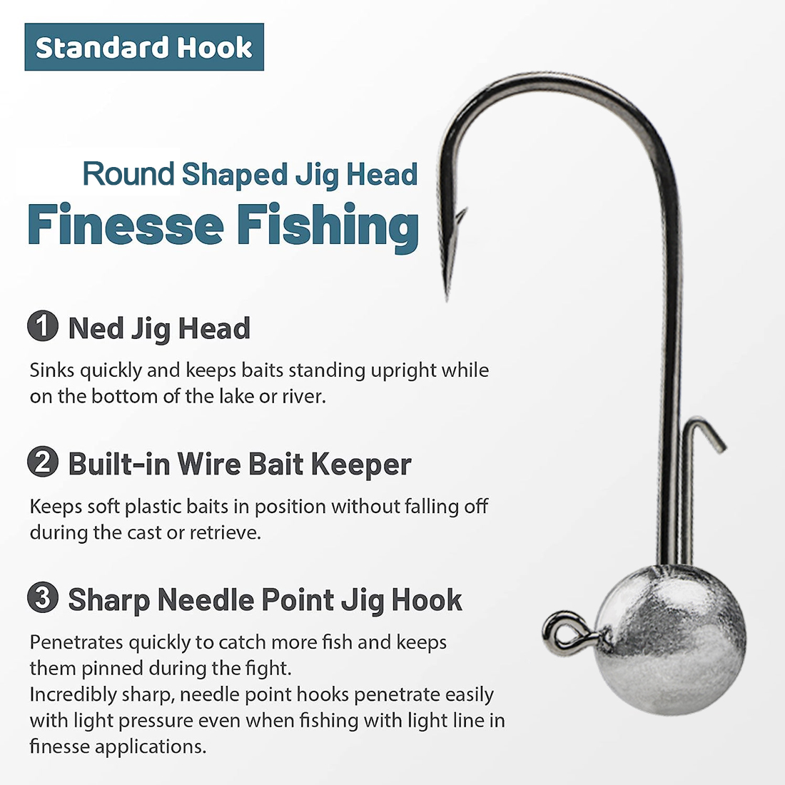 FishTrip 1 ~ 10 قطعة Ned تهزهز - مراجعة Fishing Hook Weedless وسعره