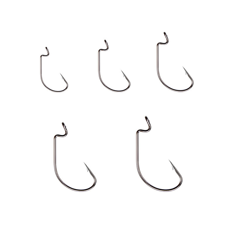 50 قطعة هوك دودة واسعة الكربون - مراجعة Fishing Hook Barbless وسعره
