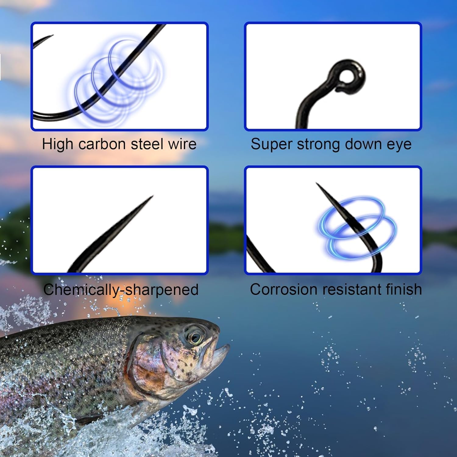 خطافات صيد Aventik Eupheng 100 - مراجعة Fishing Hook Barbless وسعره