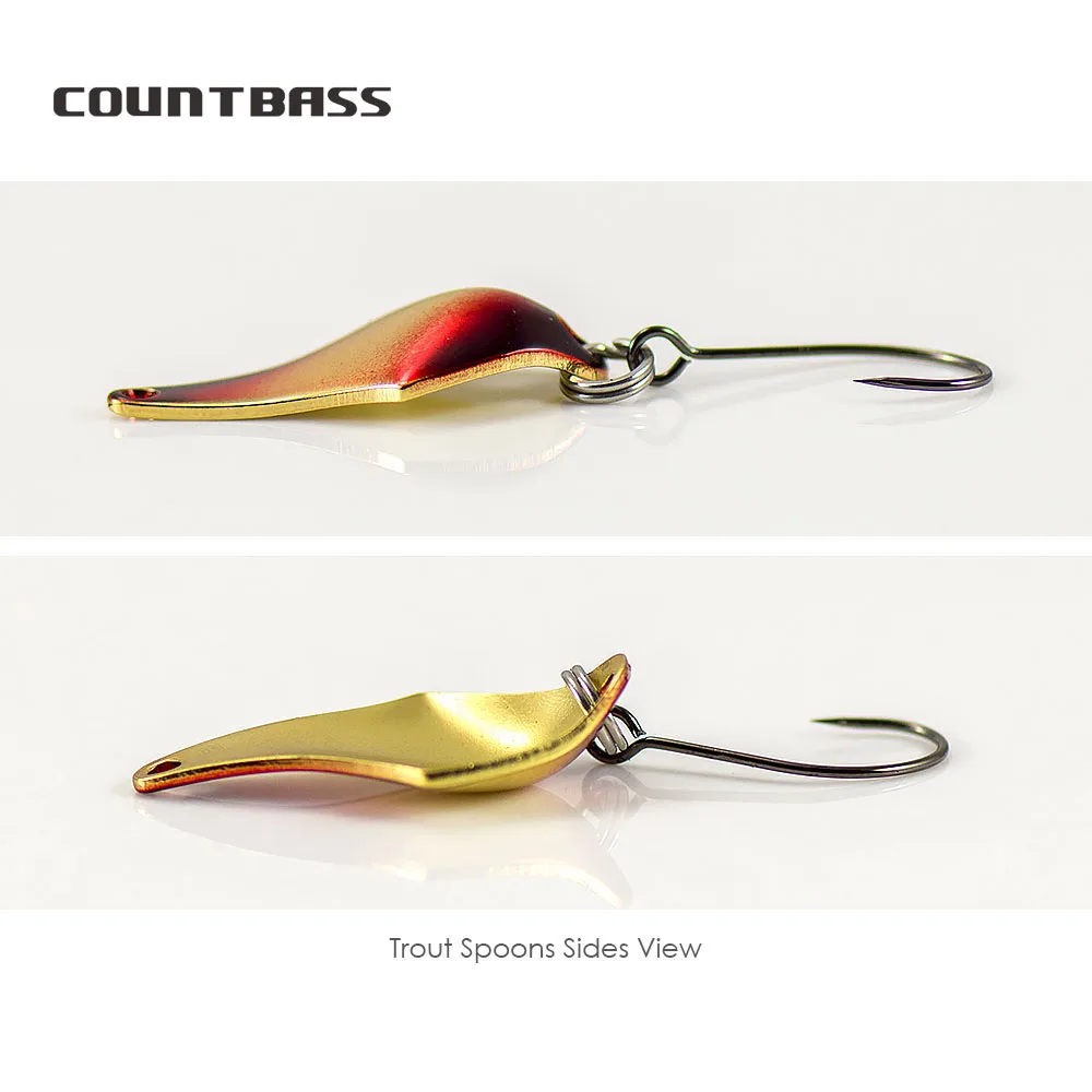 COUNTBASS 5/64oz 2g ملعقة الصب - مراجعة Fishing Hook Barbless وسعره