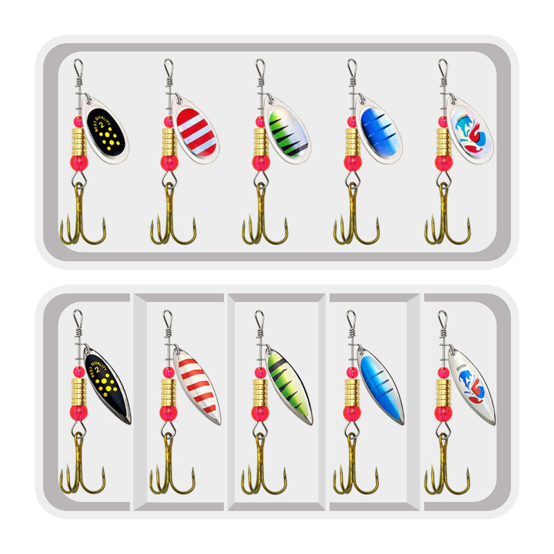 الصيد إغراء سبينر دوران ملاعق  - مراجعة Fishing Hook Treble وسعره