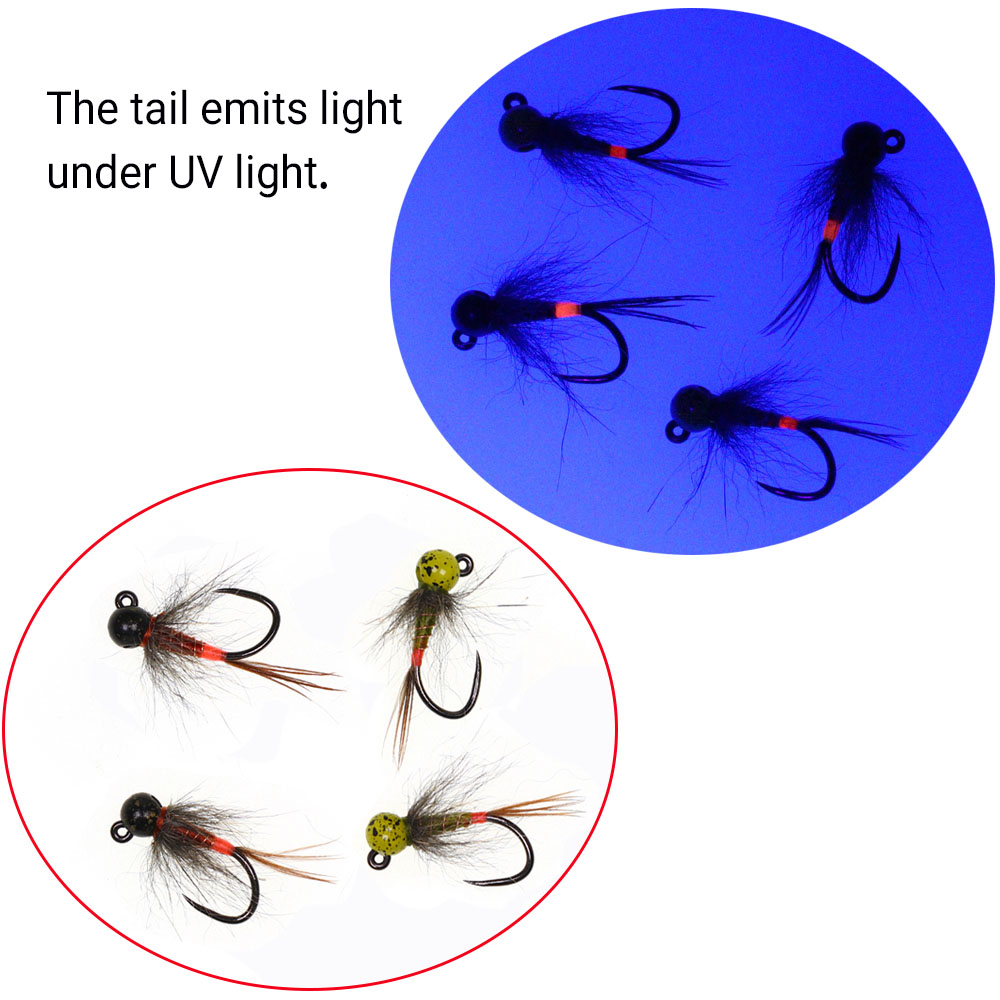 6 قطع طُعم صيد بالذبابة من الت - مراجعة Fishing Hook Barbless وسعره