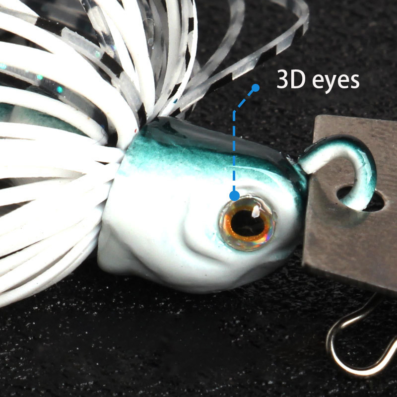 1pc12g المطاط تهزهز رئيس Weedl - مراجعة Fishing Hook Weedless وسعره