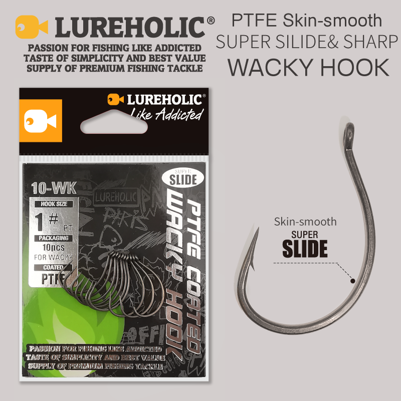 LUREHOLIC PTFE سوبر الشريحة أح - مراجعة Fishing Hook Barbless وسعره