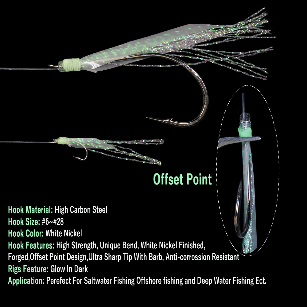 WIFREO 50 قطعة مضيئة محاكاة ال - مراجعة Fishing Hook Circle وسعره