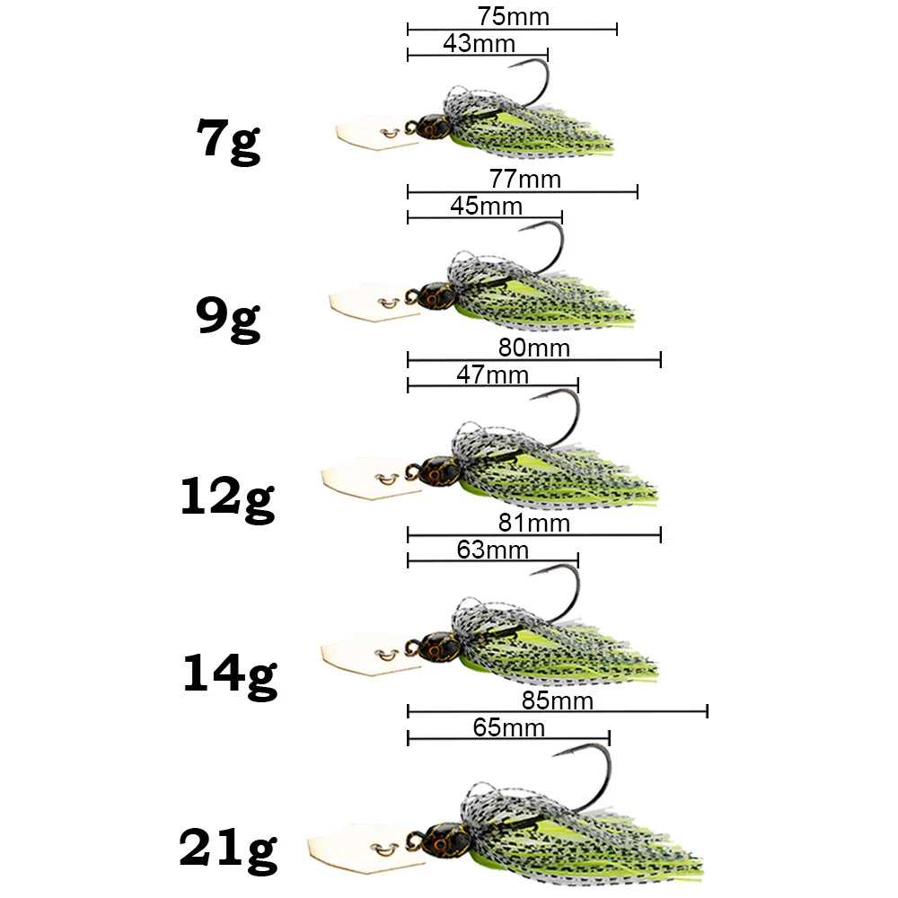 سبينر الطعم 7 جرام/9 جرام/12 ج - مراجعة Fishing Hook Weedless وسعره