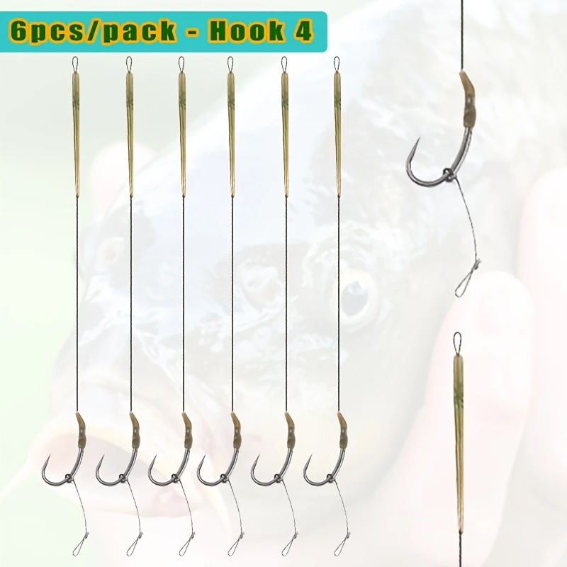 6 قطع من أدوات الشعر الجاهزة ل - مراجعة Fishing Hook Size وسعره