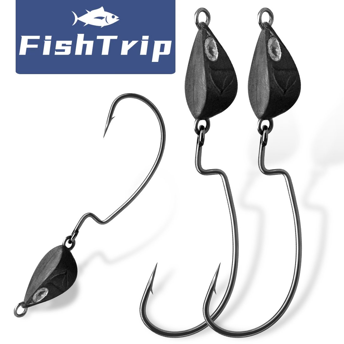 10 قطع من خطاف الصيد برأس تهزه - مراجعة Fishing Hook Weedless وسعره