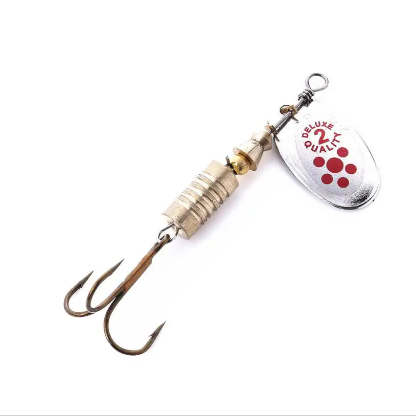 1 قطعة الطلاء المعدني سبينر ال - مراجعة Fishing Hook Treble وسعره