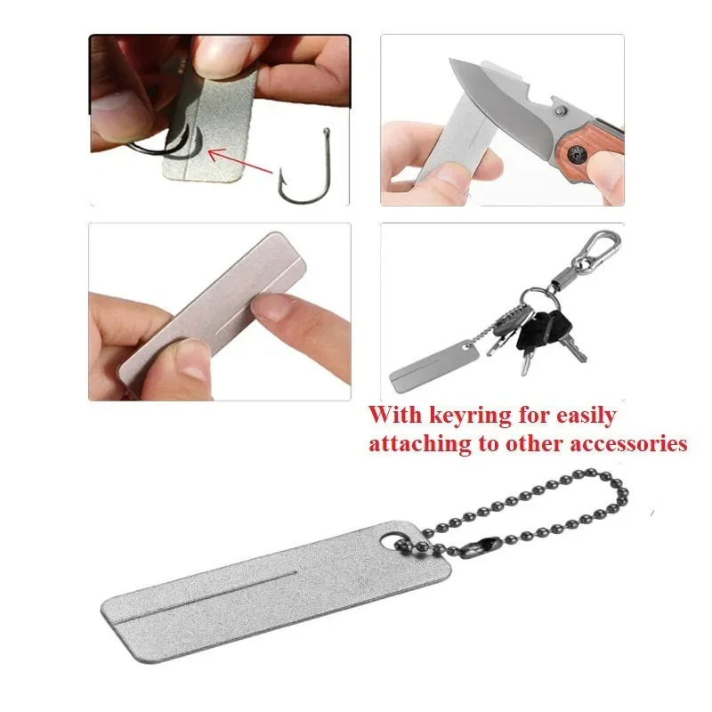 حجر شحذ ماسي صغير على شكل سلسل - مراجعة Fishing Hook Sharpener وسعره