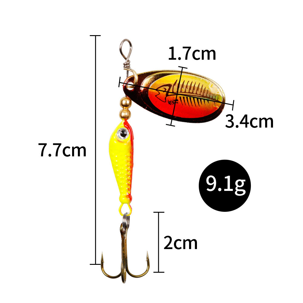 10 قطعة/المجموعة سبينر السحر 9 - مراجعة Fishing Hook Treble وسعره