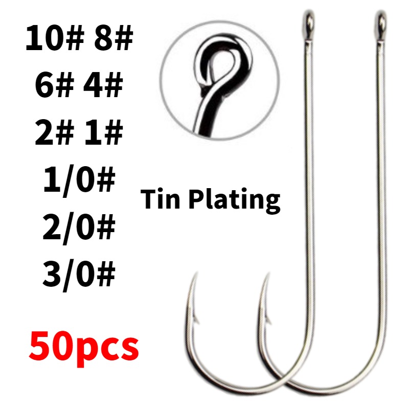 50 قطعة من خطافات الصيد الدائر - مراجعة Fishing Hook Circle وسعره