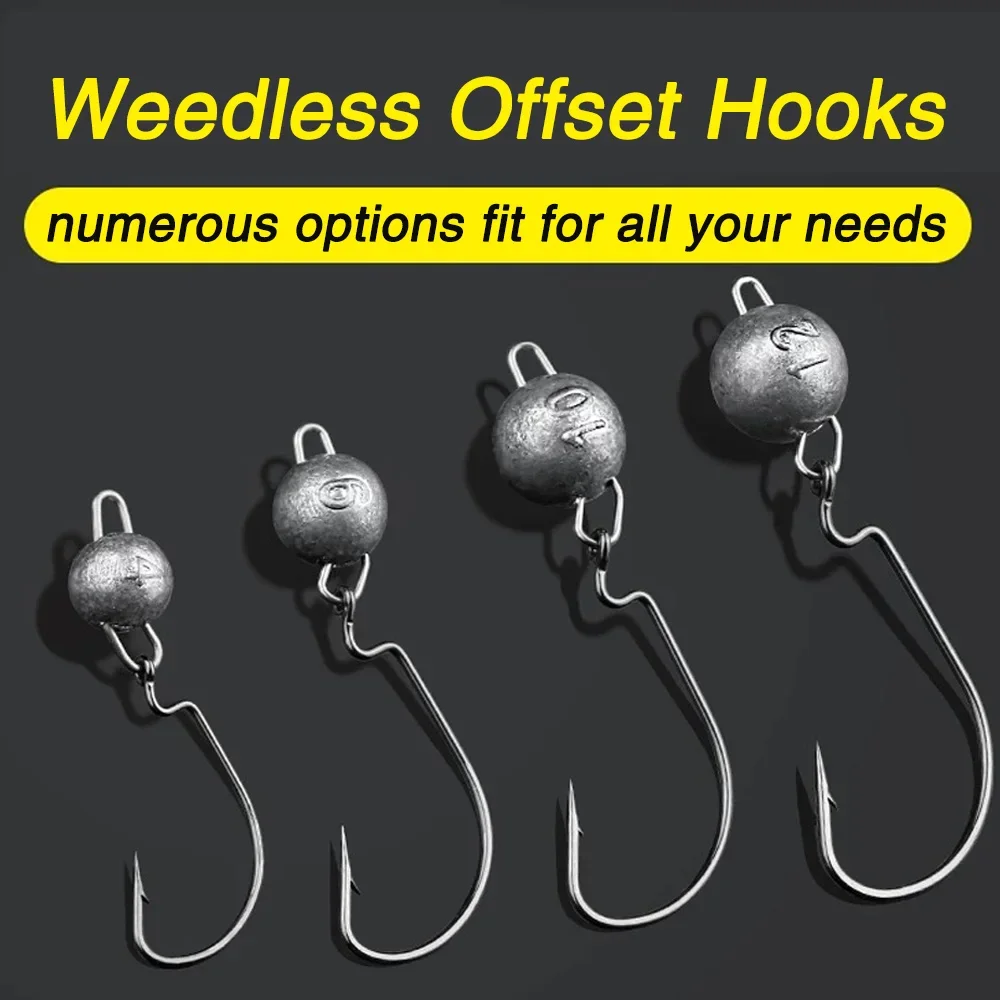 5 قطعة خطافات دودة الرأس المعد - مراجعة Fishing Hook Weedless وسعره