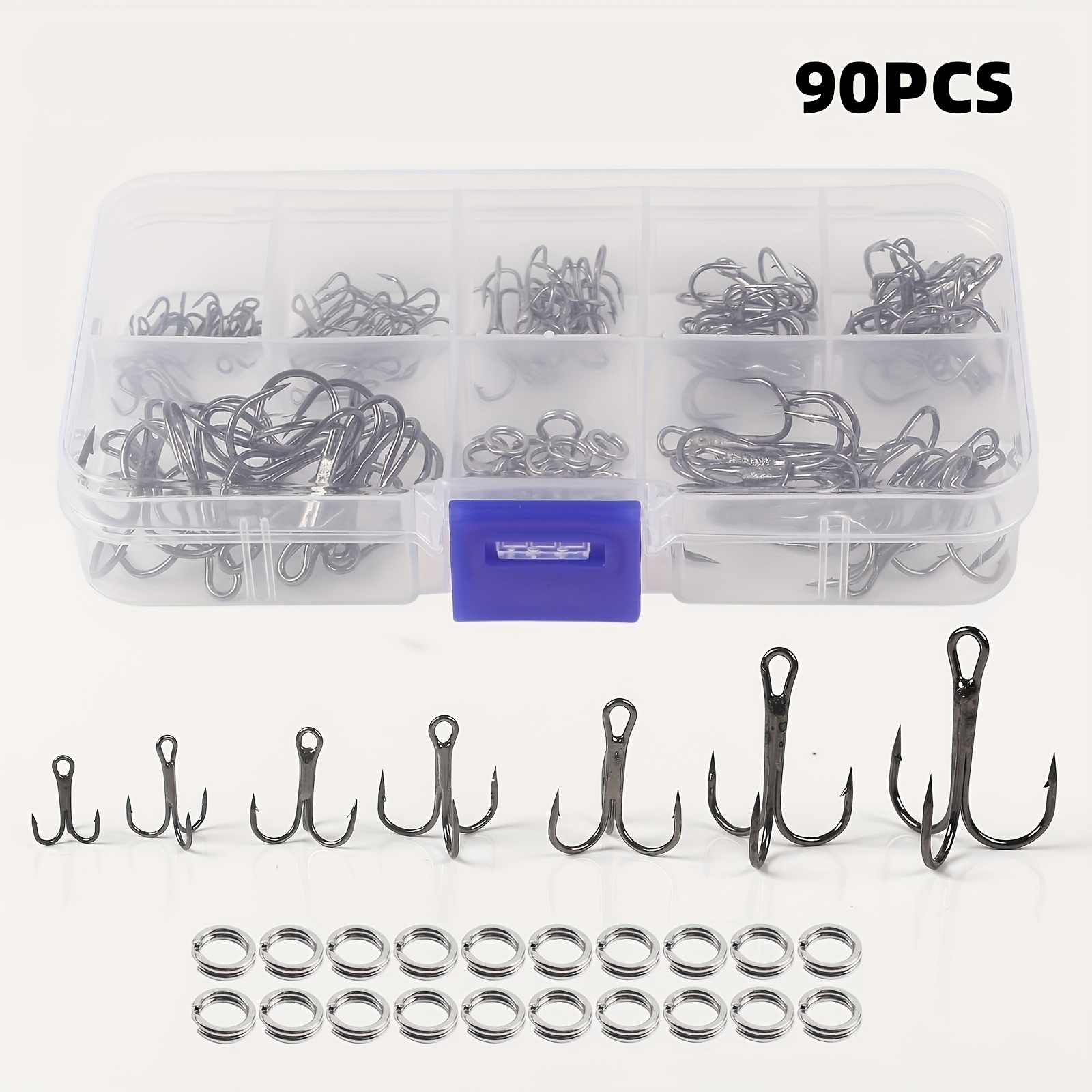 90 قطعة/مجموعة طقم خطافات صيد  - مراجعة Fishing Hook Assortment وسعره